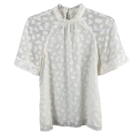 Anthropologie Feather Bone Chiffon Blouse - Picture 1 of 9